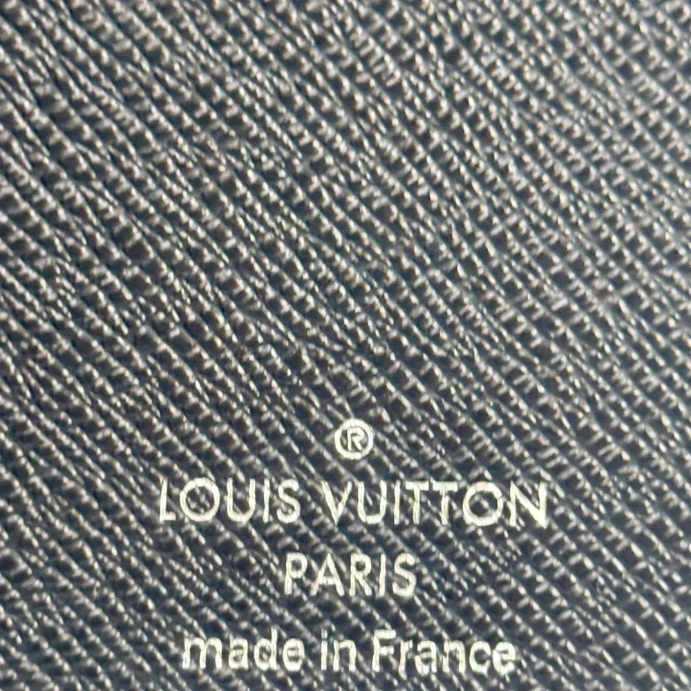 Louis Vuitton Black Textured Long Wallet